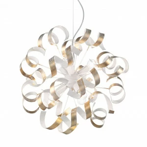 Подвесная люстра Ideal Lux Vortex SP6 Oro IDEAL LUX ДИЗАЙНЕРСКИЕ, VORTEX ORO, ШАР 057451 Золотой