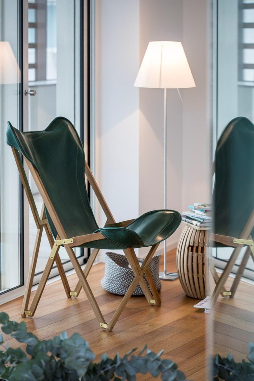 Unopiù Раскладное кресло из тика и кожи Emy Emytpv - Вид №3