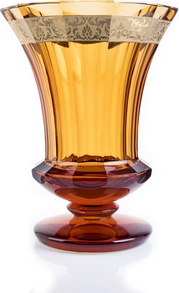 10674394 Moser Ваза Moser Глория.Цветы 35см, топаз, п/к Хрусталь бессвинцовый