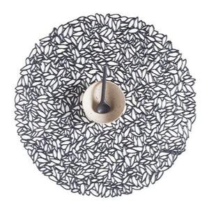 Салфетка виниловая, круглая, синяя, 38 см