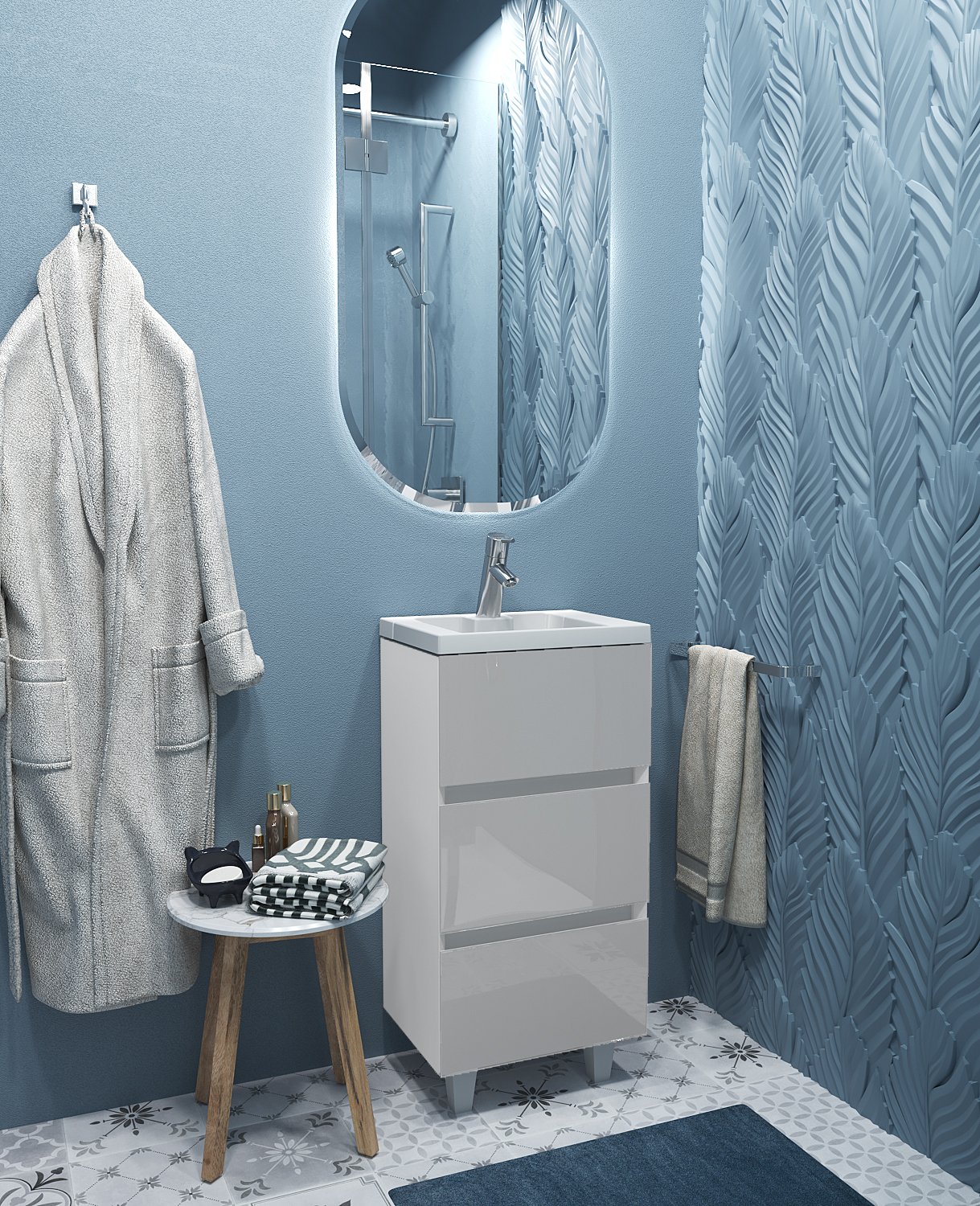 Тумба с раковиной Bumble 40Н 2я 1 Marka Ц0000001480 - Вид №3