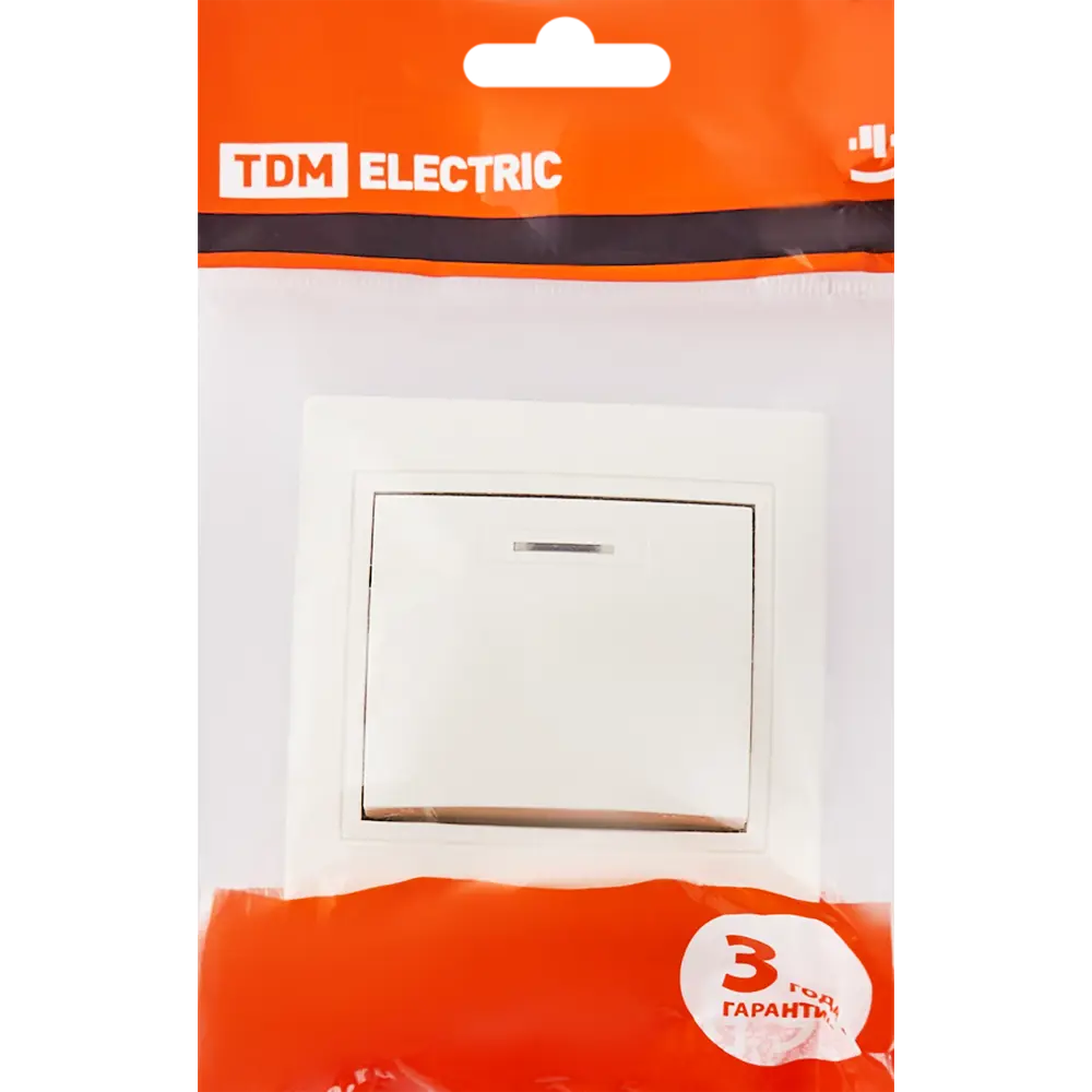 TDM ELECTRIC Выключатель встраиваемый с подсветкой бежевый 85591344 Таймыр STLM-0064429 - Вид №4