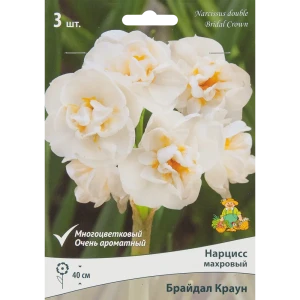 Нарцисс махровый Брайдал краун луковица 10/12, 3 шт. 88294750 STLM-2173756