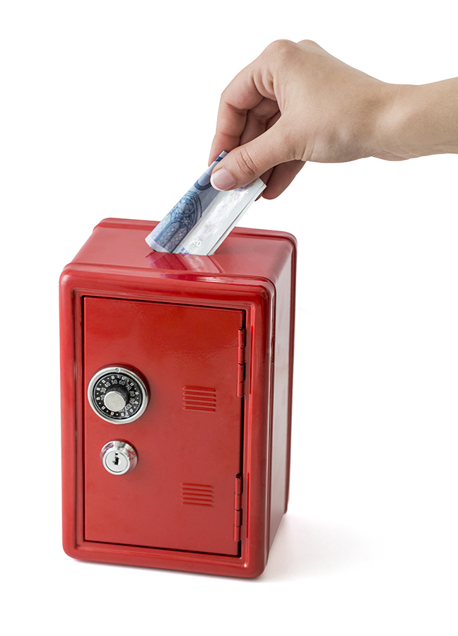 Копилка металлическая красная Money bank BALVI  00-3872176 Красный  - Вид №3