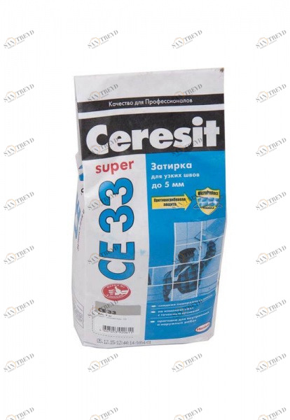 Затирка №10 Super СЕ 33 манхеттен 2кг CERESIT48590 254460