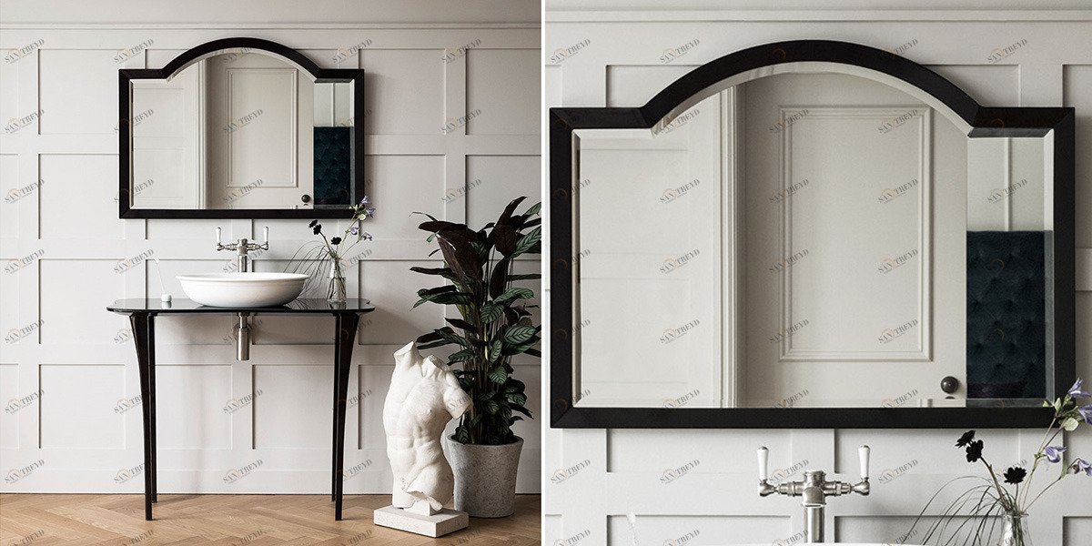 Настенное зеркало с подсветкой Loano 97 MR-LOA-97-BK Victoria + Albert MRLOA97BK