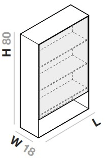 INBANI Металлическое зеркало с контейнером со встроенной подсветкой для ванной Strato sun-id-1372428 - Вид №3
