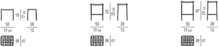 Minotti Табурет на металлических и кожаных ремешках Klasen sun-id-1428661 - Вид №1
