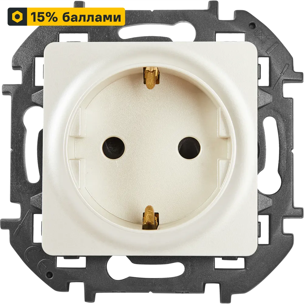 LEXMAN LILIAN - Розетка скрытого монтажа с защитными шторками жемчужного цвета 86761324