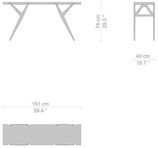 Cassina Консольный стол из массива дерева sun-id-1461294 - Вид №3