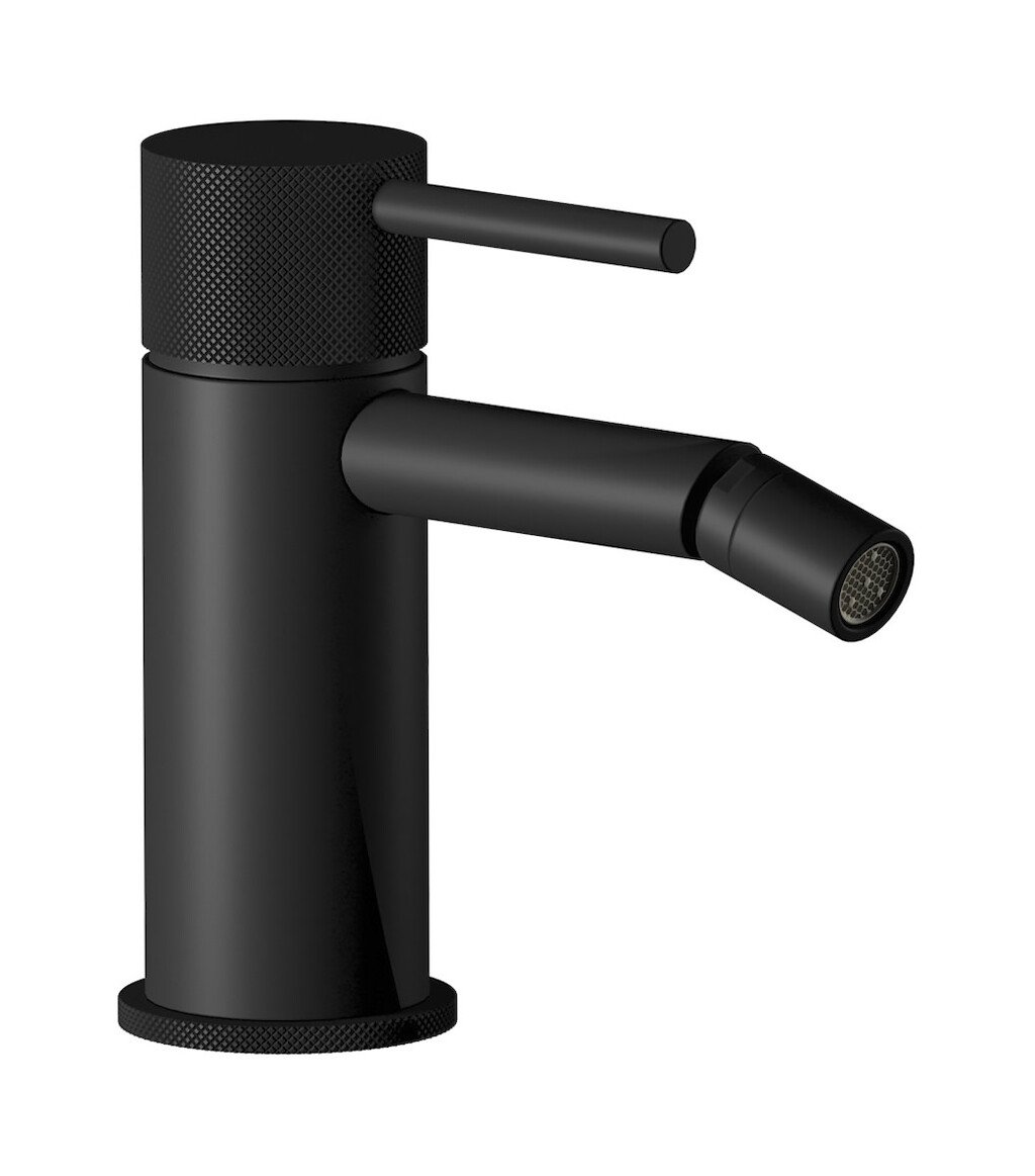 Смеситель для биде на 1 отверстие в комплекте с донным клапаном. WE ARE IB id220np Matt Black Industria