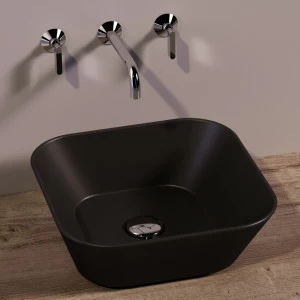WA03NEROMATT Накладная раковина на столешницу  квадратная Simas