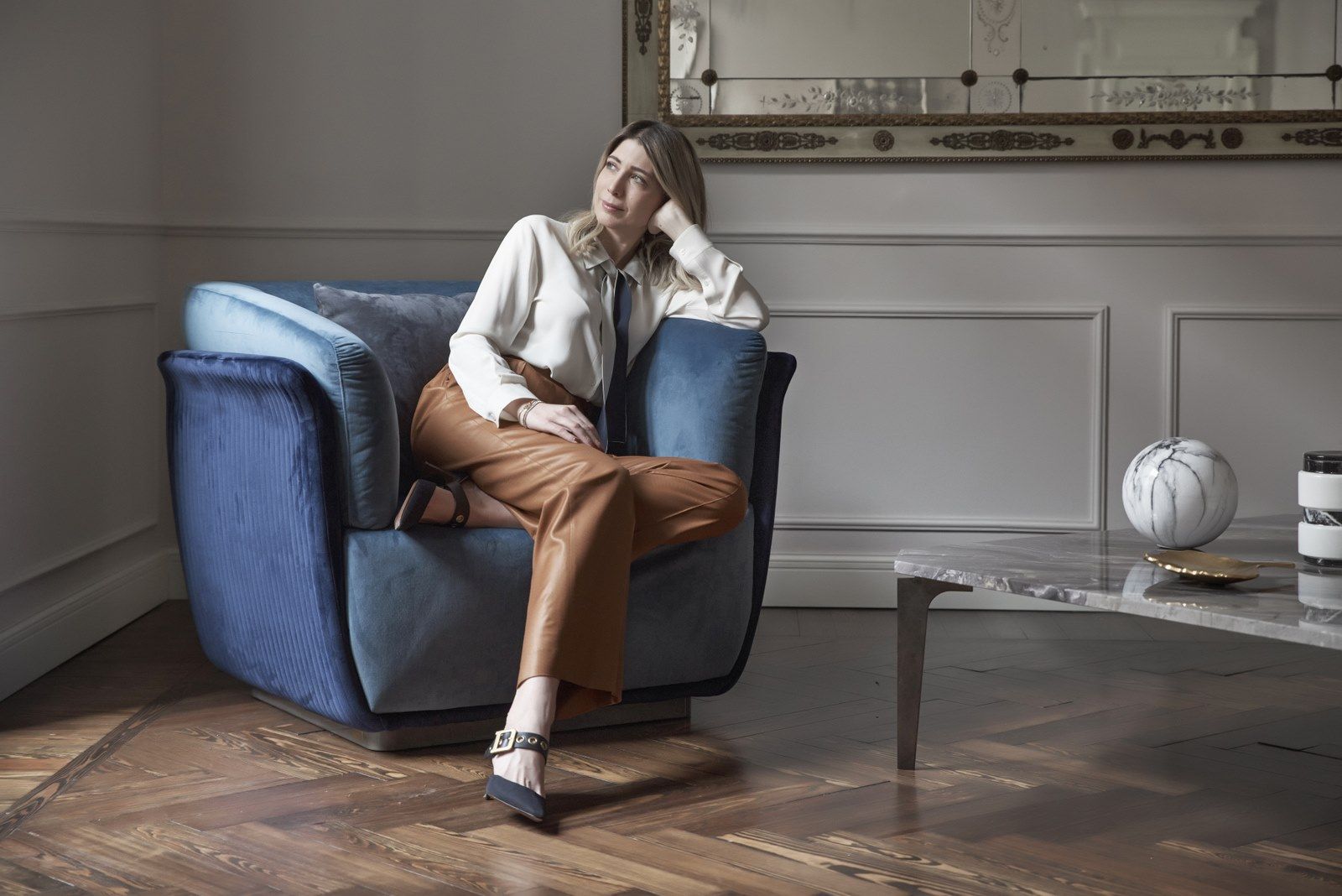 Мраморный квадратный низкий журнальный столик Capital Collection ARCH-00020364 - Вид №6