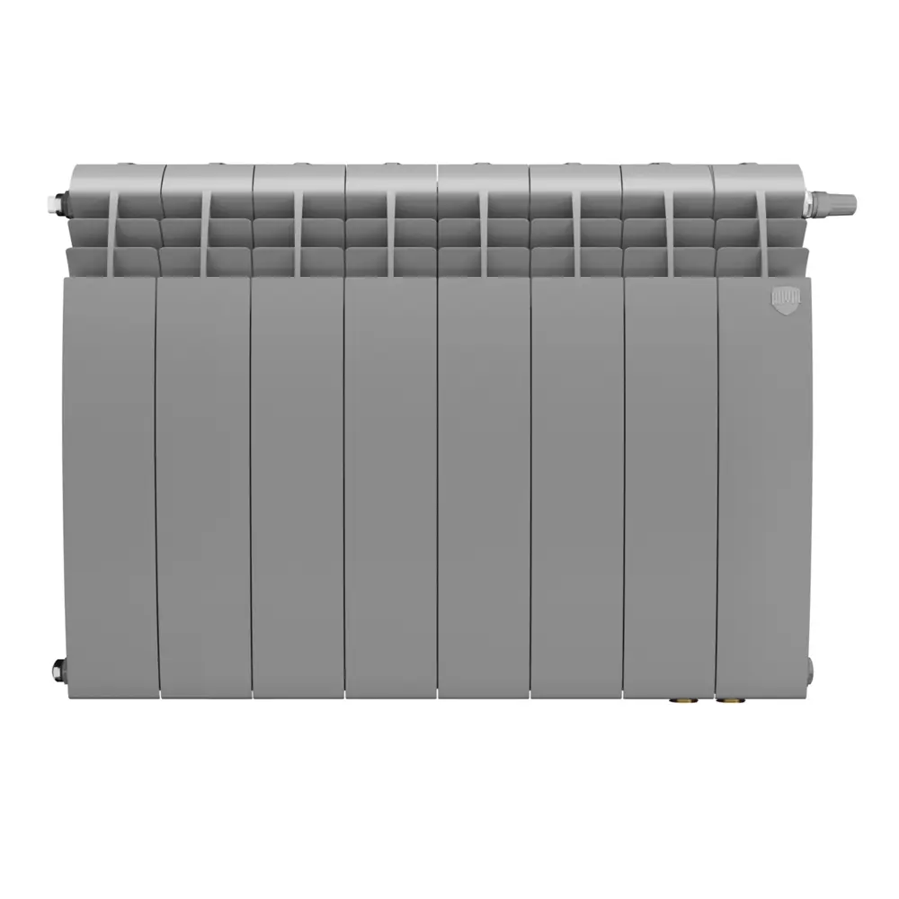 Радиатор секционный Royal Thermo Biliner 500/87 8 секций нижнее подключение биметалл серый Отсутствует STLM-2180442 - Вид №1