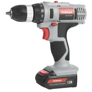 Дрель-шуруповерт аккумуляторная Победа ДА-12/2, 12 В Li-ion 2x2 Ач