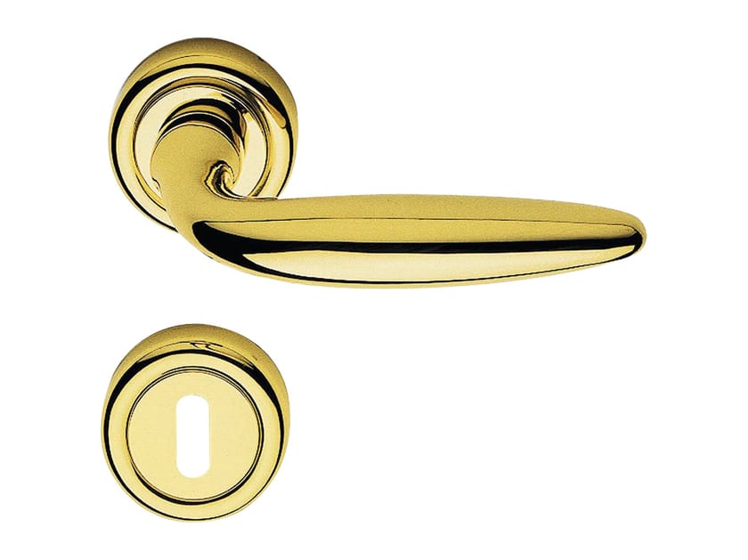 Классическая латунная ручка на розетке с насадкой LINEA CALI' Kuba ARCH-00145640