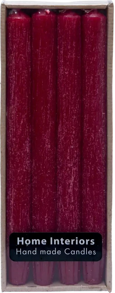 Santreyd: Набор столовых свечей «Рустик» бордовые 25 см - 4 шт 82535895