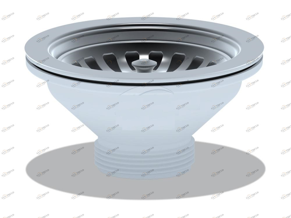 Выпуск для кухонной мойки АНИ из нержавеющей решеткой 3 1/2" M250 АНИ пласт 7243