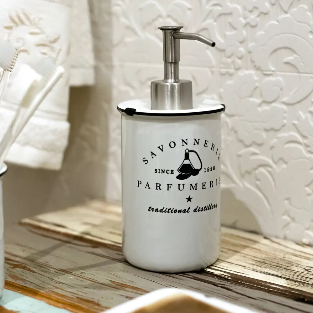 Дозатор для жидкого мыла Wess Parfumer цвет белый чёрный STLM-2012639 - Вид №8