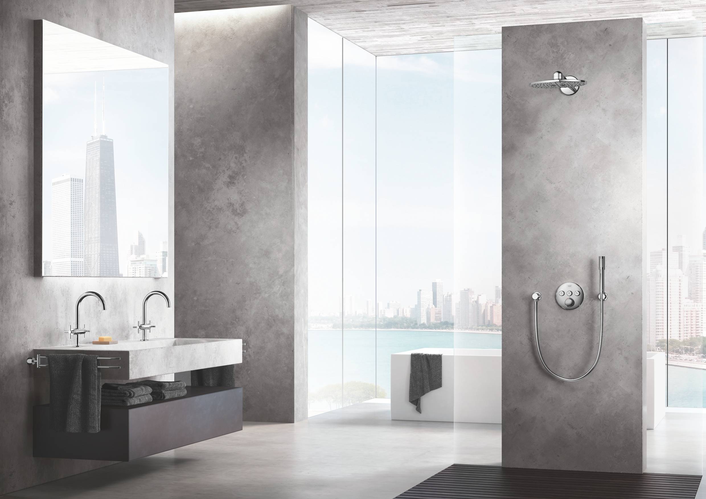 Держатель для полотенца Двойной GROHE Atrio New, хром (40308003) - Вид №3