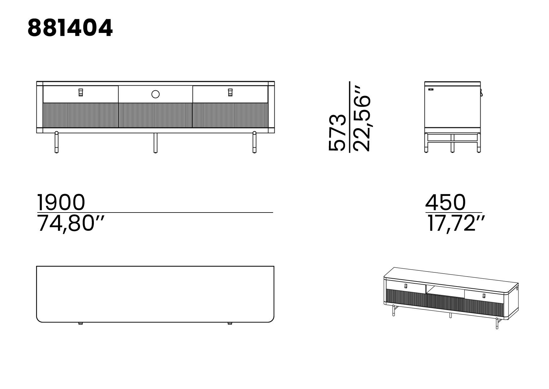 ТВ шкаф из массива дерева animovel Fidji ARCH-00035038 - Вид №4