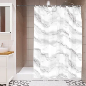 Штора для ванной Lemer Auvergne 180x180 см PEVA цвет белый/серый