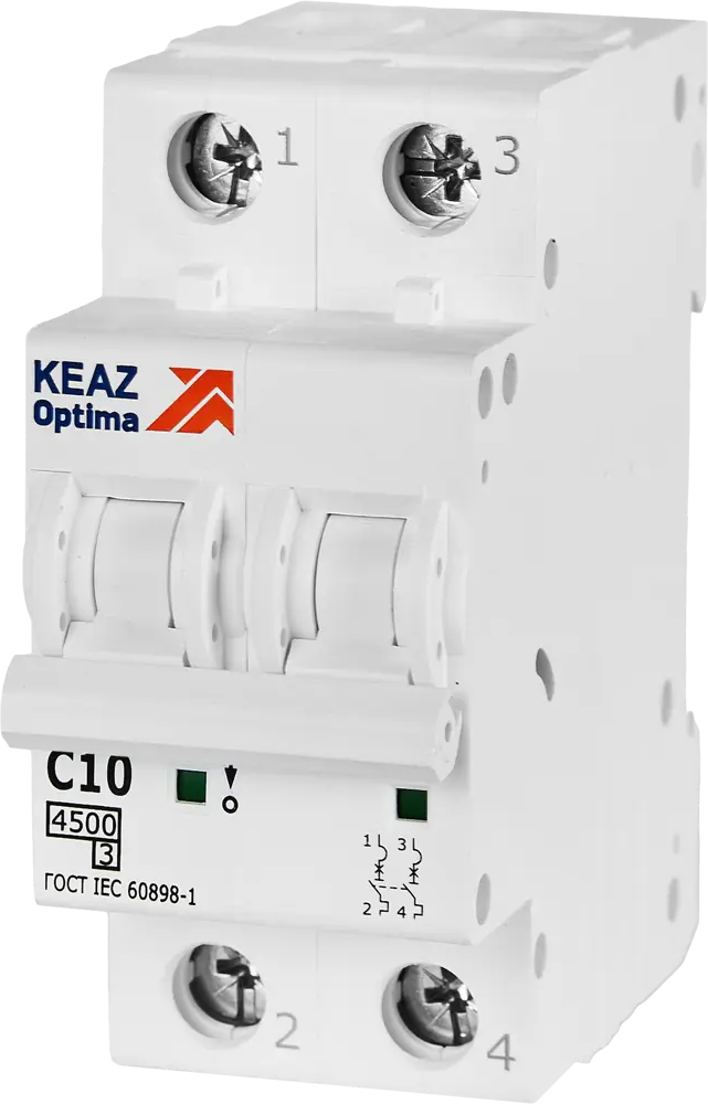 Автоматический выключатель КЭАЗ Opti Din BM63 2P 10А для надежной защиты электросети 89206660
