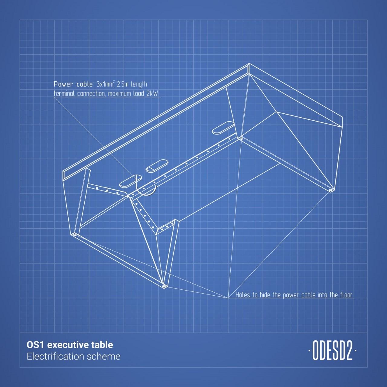 ODESD2 Рабочий стол из стали и дерева с ящиками sun-id-1406379 - Вид №11