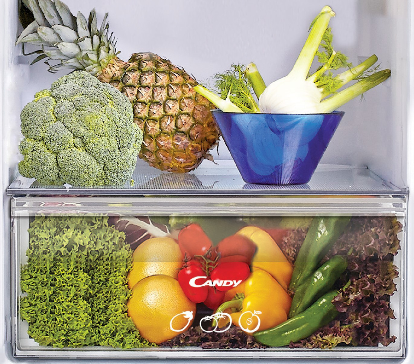 CKBBS 182 185.2x54x53.5 см, 266 литров (206/60), 40 дб, а+. динамическое охлаждение холодильного отделение sky fan с электронымм датчиком. освещение sky led Candy Santreyd  - Вид №2