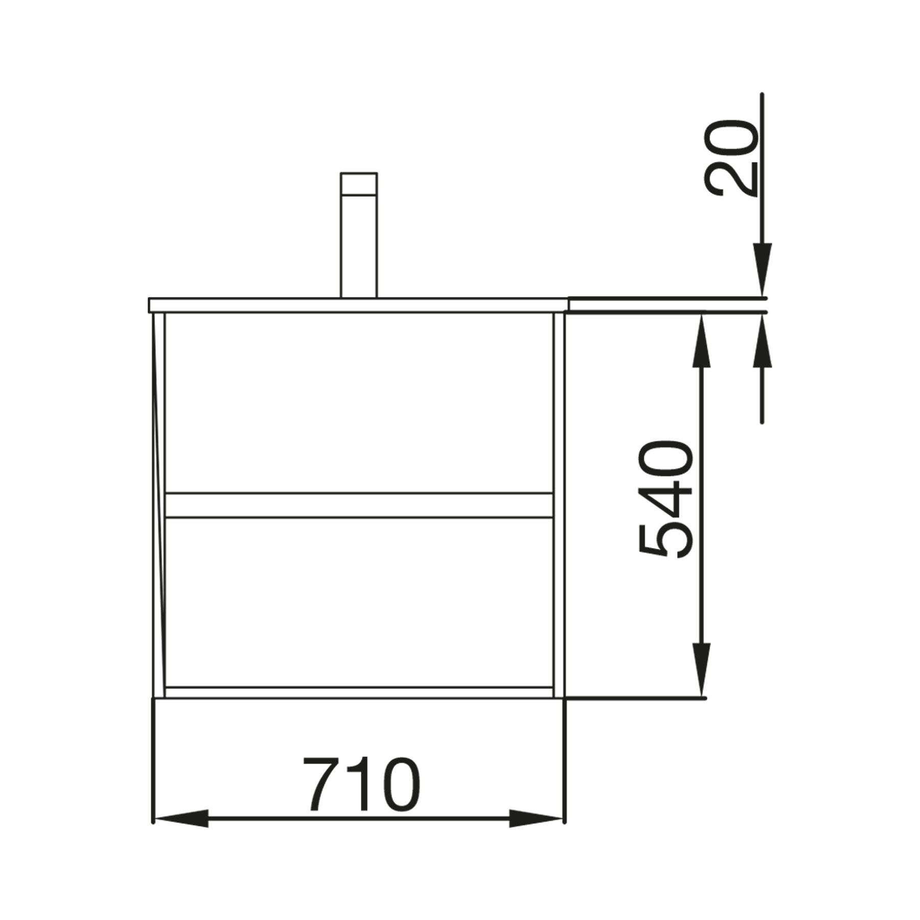 85038 SALGAR Мебель для умывальника NOJA 700 MATT GREY + Раковина Мэтт Грей - Вид №2