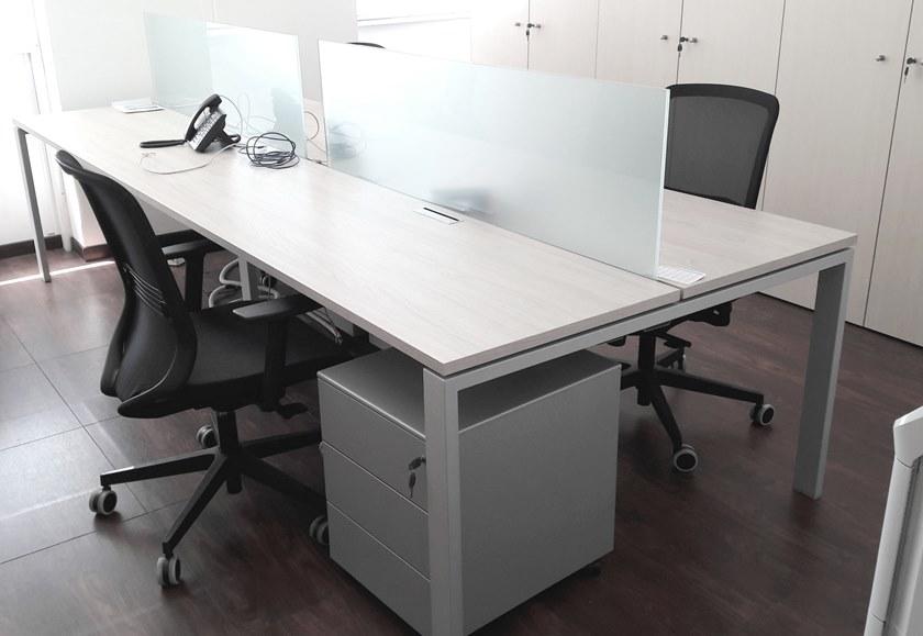 Elitable Стол из лакированного дерева с системой прокладки кабелей Eco sun-id-1462378 - Вид №12