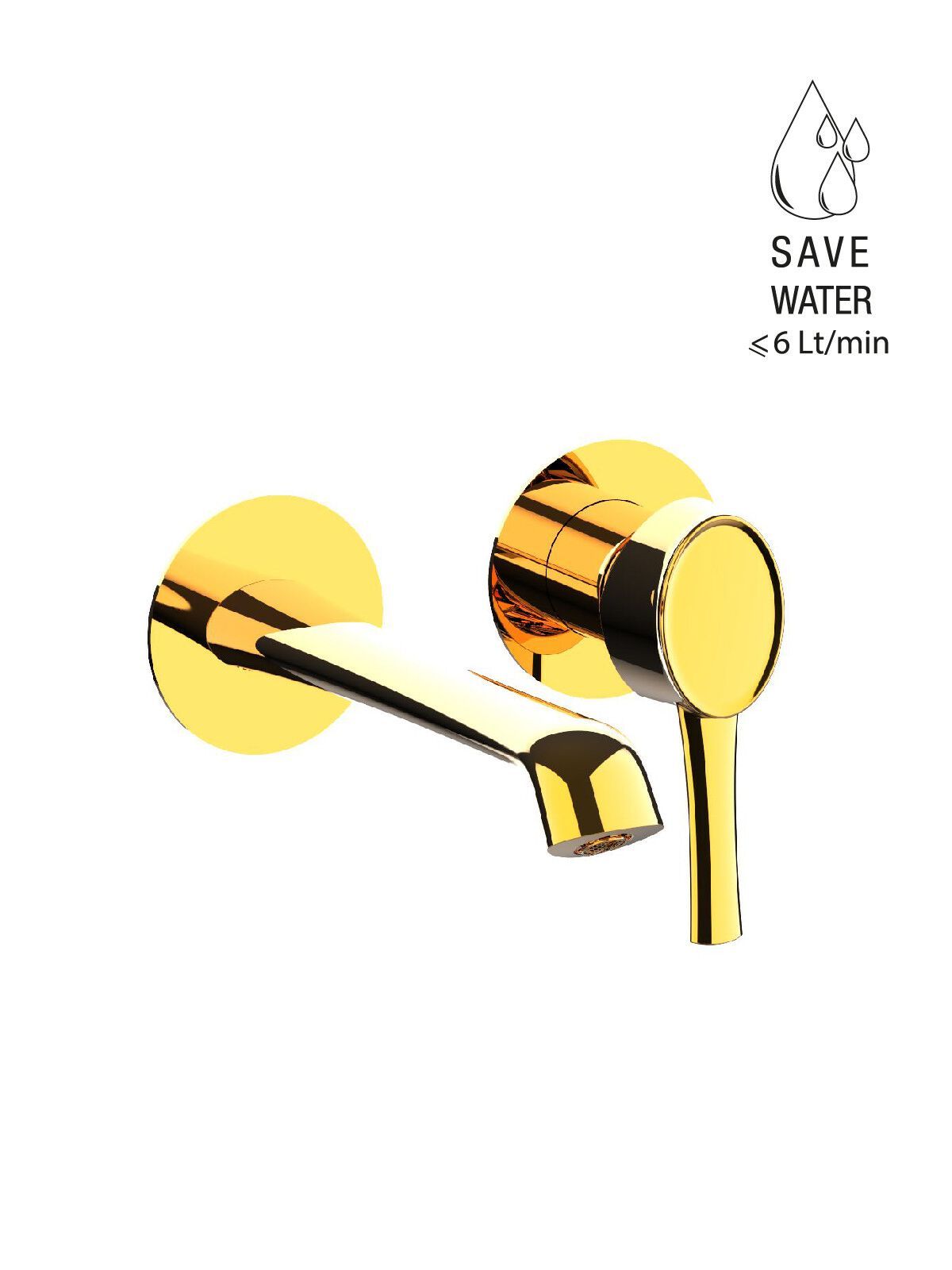 Однорычажный настенный смеситель для раковины без слива Rubinetterie Frattini Delizia ARCH-00051706 - Вид №7