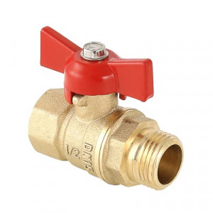 VT.123.G.05 Кран шаровой «СТАНДАРТ» с ручкой-бабочкой и внутренней–наружной резьбой Valtec 3/4"