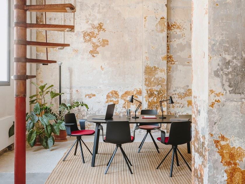 ENEA Вращающееся кресло из ткани с подлокотниками Lottus sun-id-1465274 - Вид №3