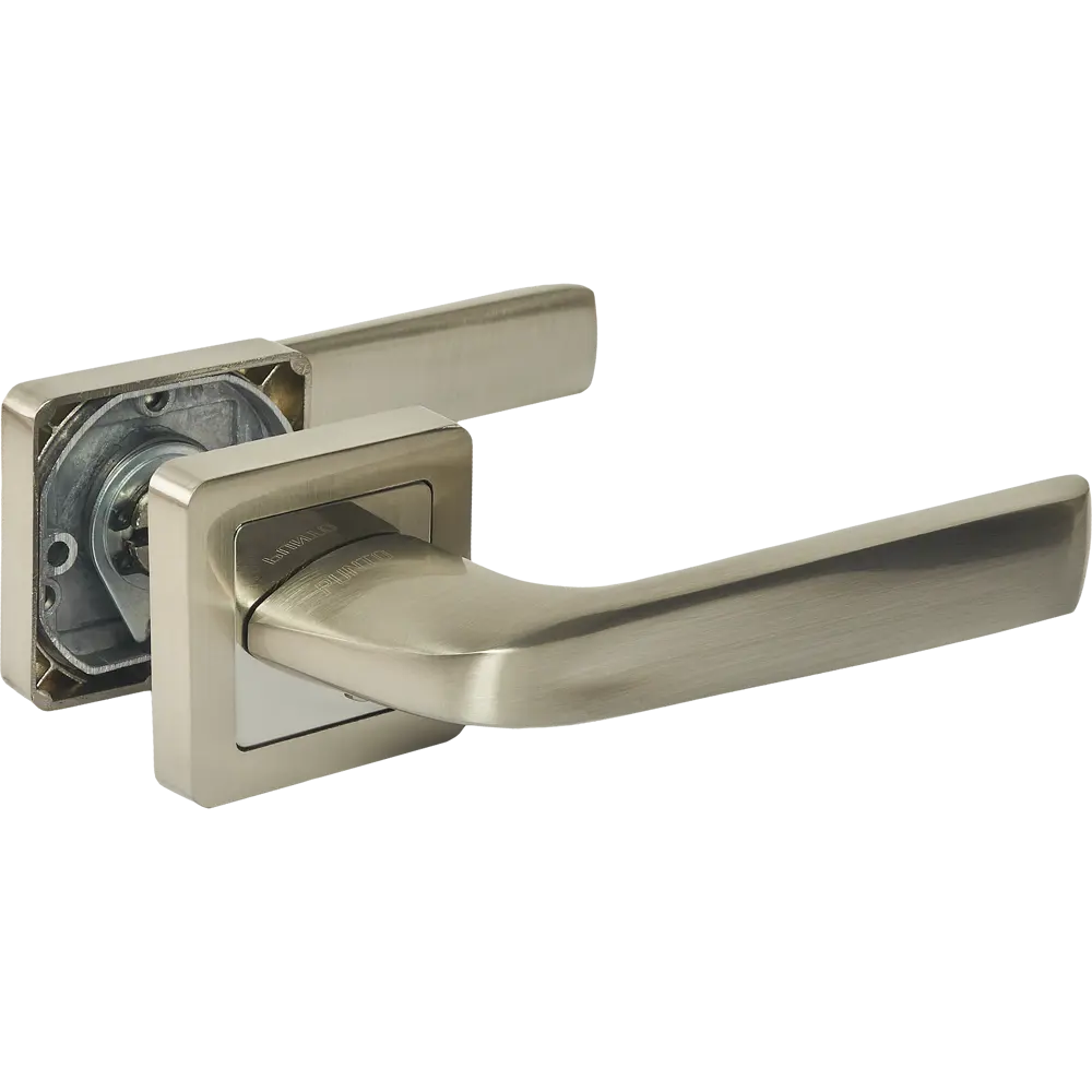 Дверные ручки Punto Saturn без запирания цвет матовый никель/хром STLM-2196016