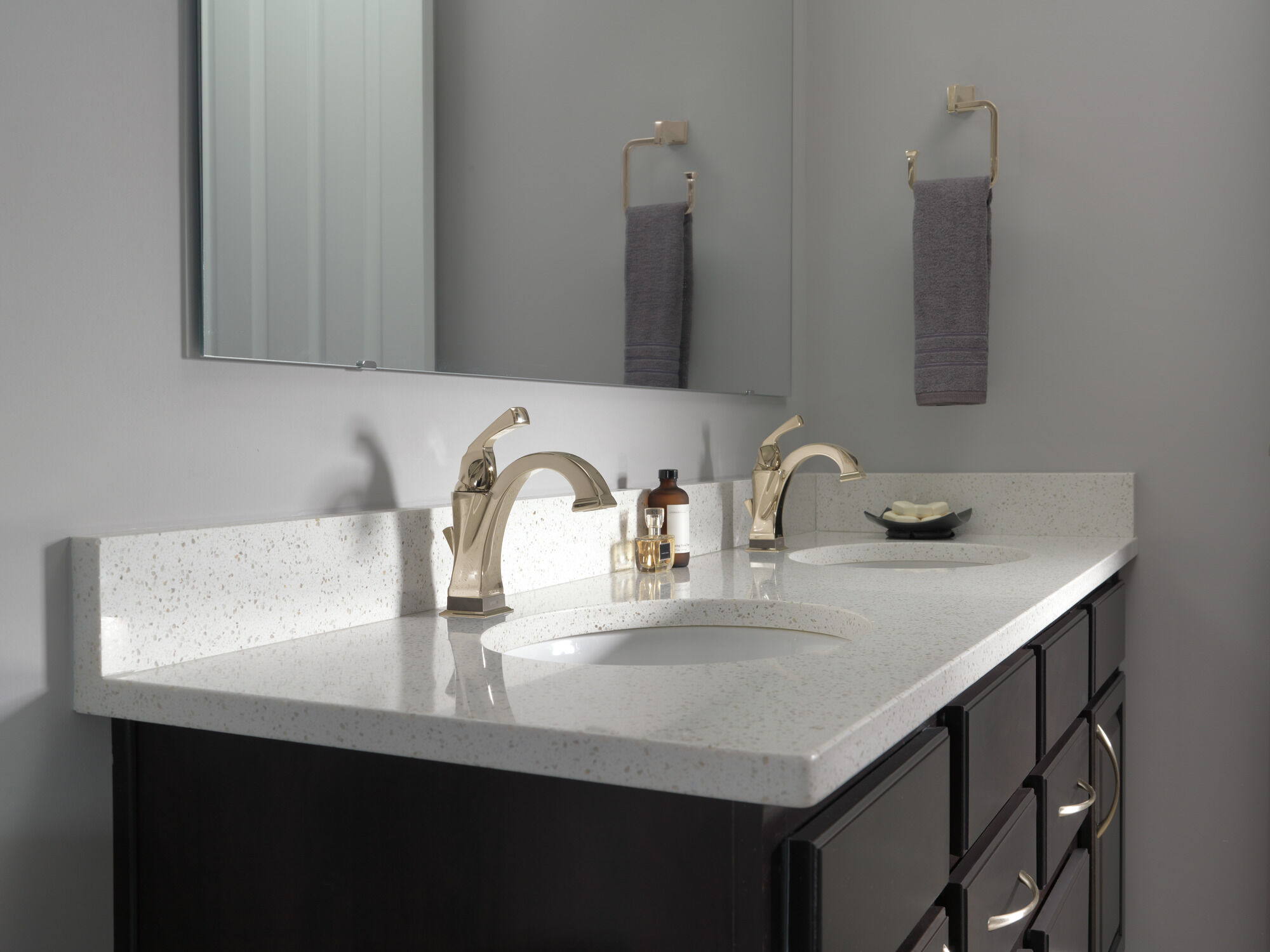 551T-PN-DST Смеситель для ванной с одной ручкой с технологией Touch2O.xt® Delta Faucet Dryden Полированный никель  - Вид №2