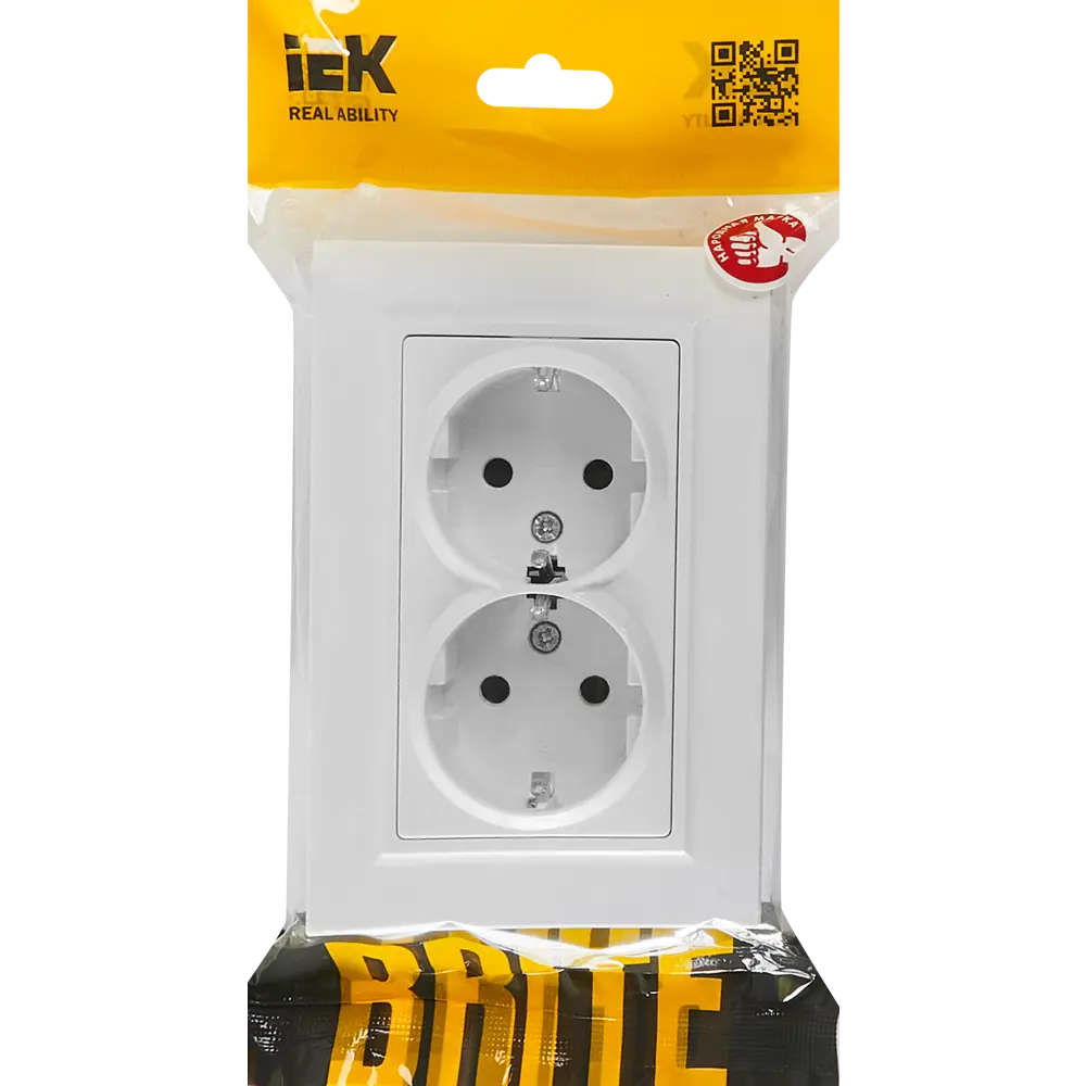 Розетка двойная IEK Brite с защитными шторками для влажных помещений 87761525 STLM-1104016 - Вид №4