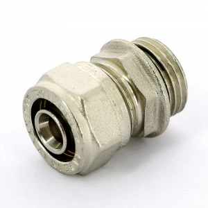 Муфта обжим-Н никелированная с прокладкой O-ring TIEMME 16х1/2"