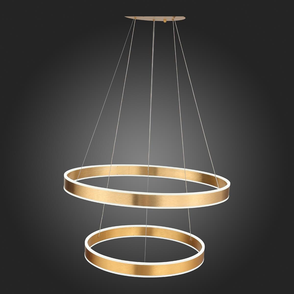 Люстра светодиодная подвесная золото 2 яруса ST Luce Onze SL944.203.02 ST LUCE ДИЗАЙНЕРСКИЕ, ONZE 00-3834523 Белый;золото  - Вид №2