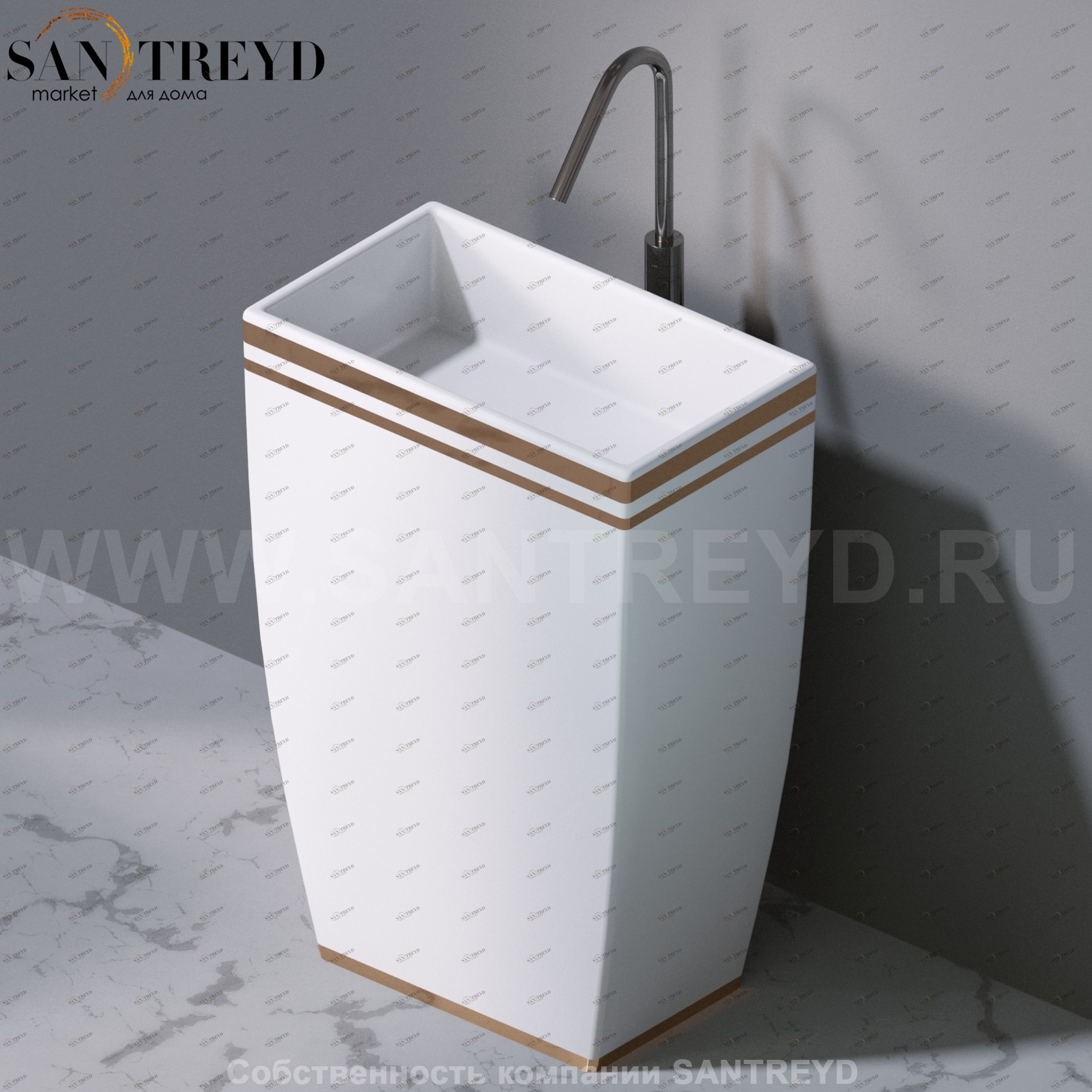 L110467B Напольная раковина стоящая прямоугольная A. e T. Italia Tower AeT ITALIA