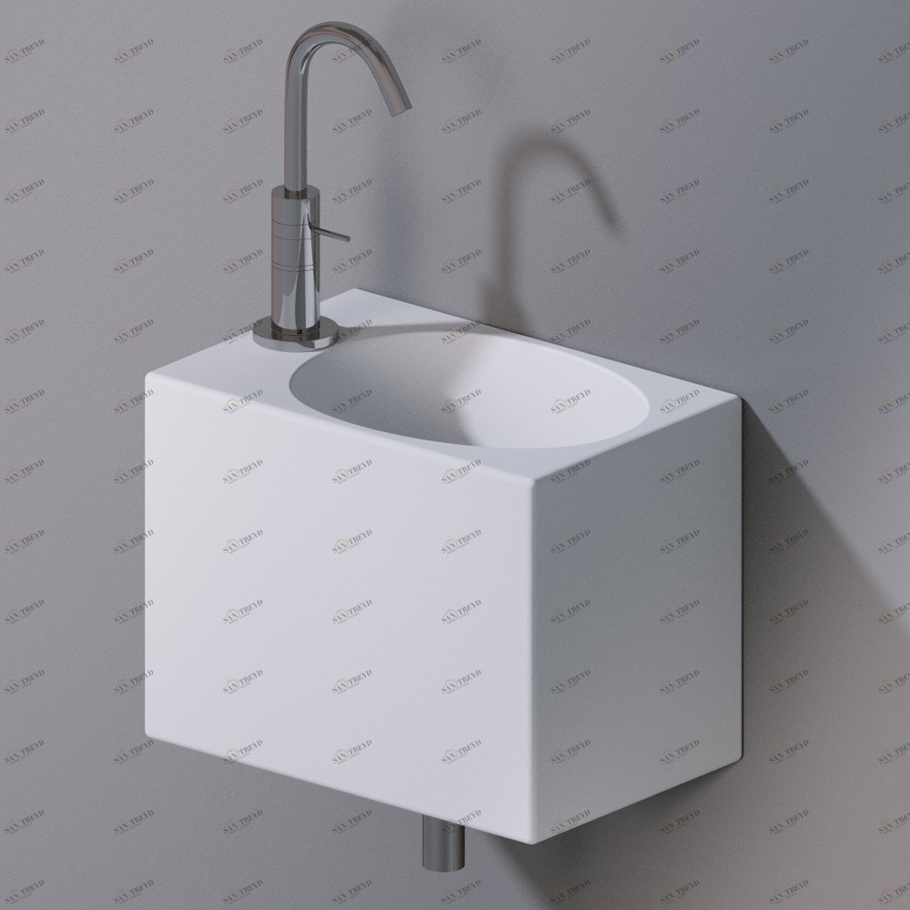 L311T0R1V1.101 Подвесная раковина настенная прямоугольная A. e T. Italia IDEA белая AeT ITALIA