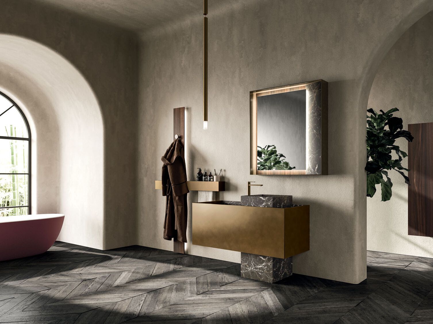 Одноместный напольный умывальник Arrital Must ARCH-00101911