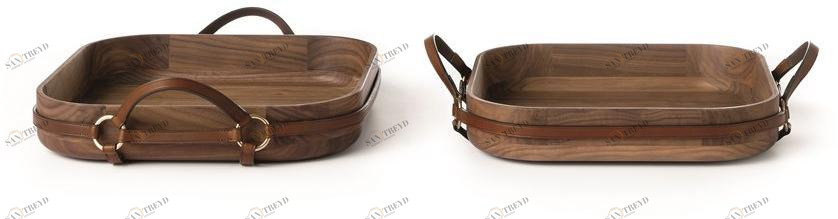 Квадратный поднос из ореха La selleria Sel.01/sel.02 Santreyd