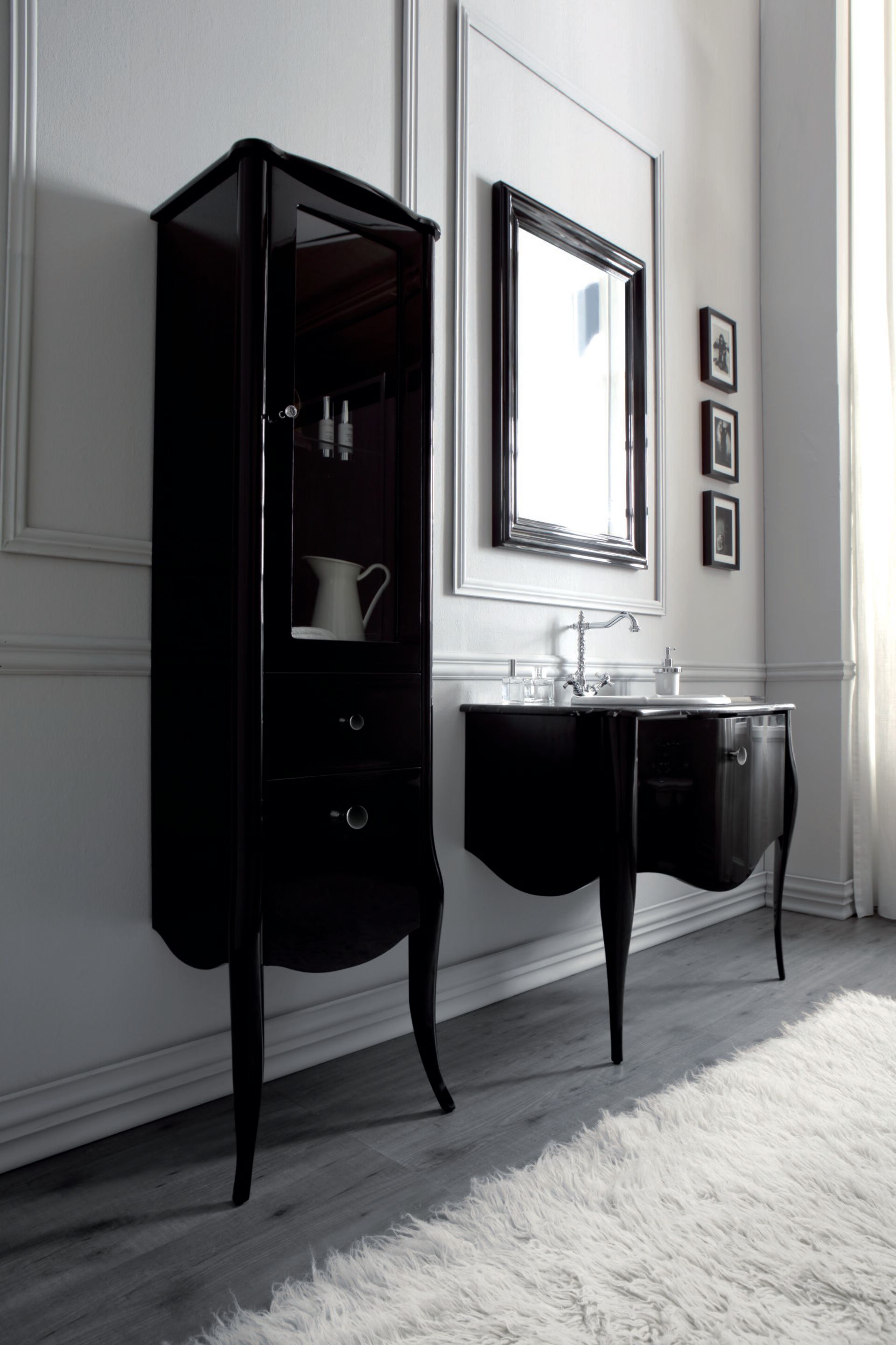 Высокий деревянный напольный шкаф для ванной комнаты Olympia Ceramica Империя ARCH-00084409 - Вид №1