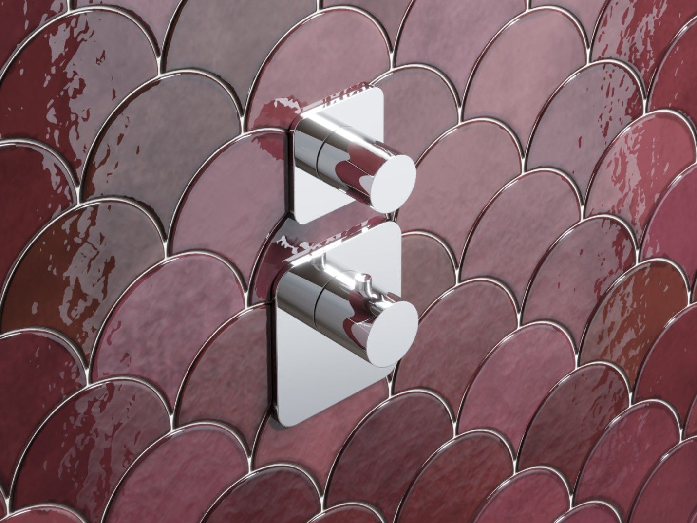 Встраиваемый термостатический смеситель для душа с 2 отверстиями Hotbath Gal ARCH-00080157 - Вид №1