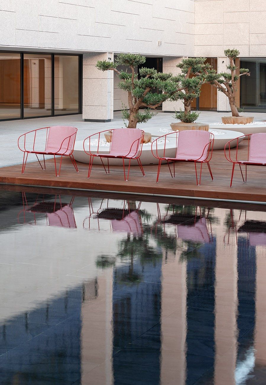 Стальной стул с порошковым покрытием с подлокотниками iSimar оливковое дерево ARCH-00063895 - Вид №11