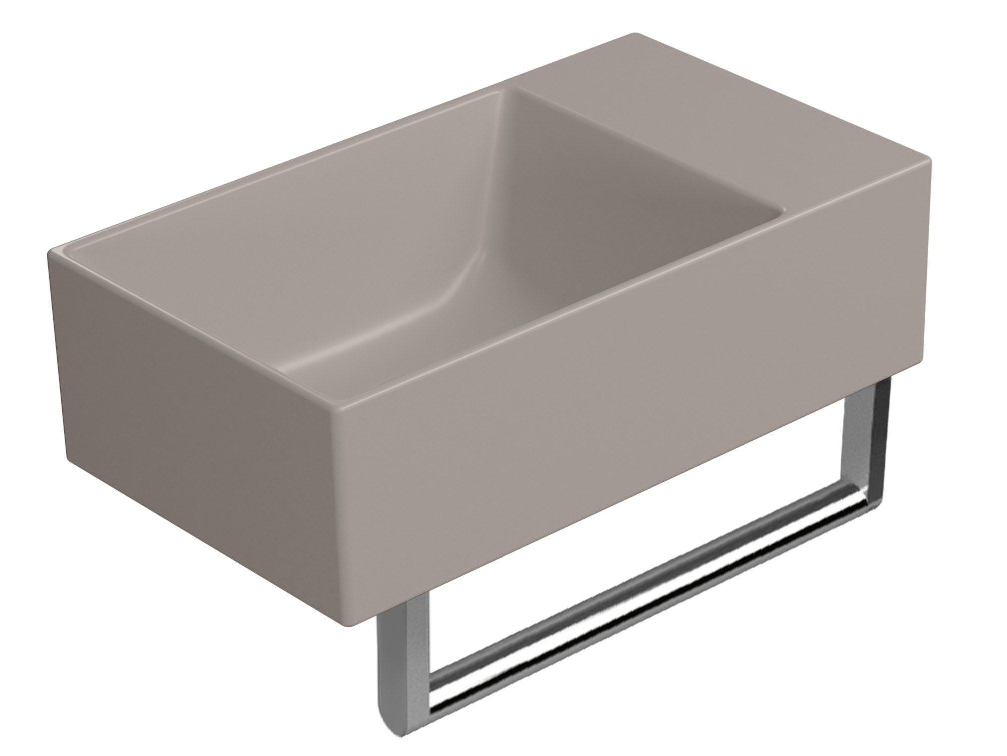 Керамическая прямоугольная раковина с держателем для полотенец GSI ceramica Color Elements ARCH-00149505