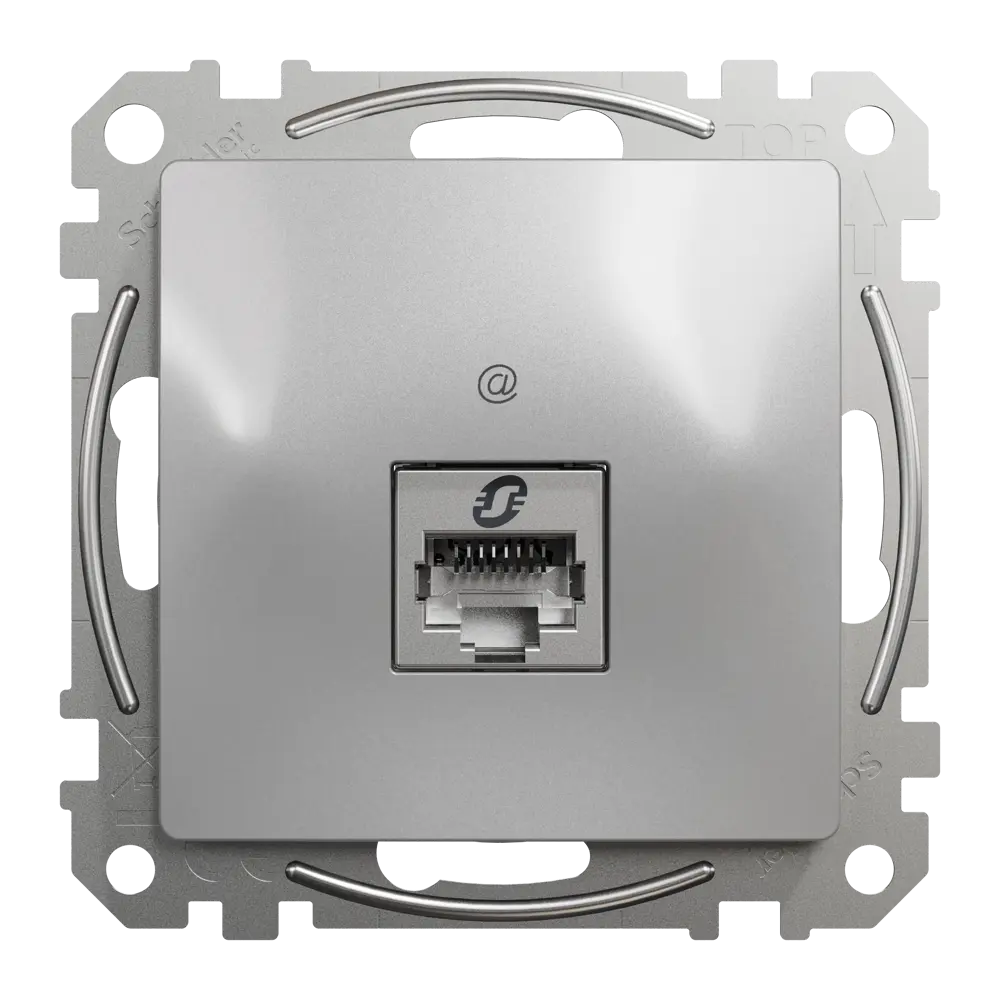 Розетка компьютерная встраиваемая Systeme Electric Sedna Design RJ45 cat 5E, цвет алюминий STLM-2023215