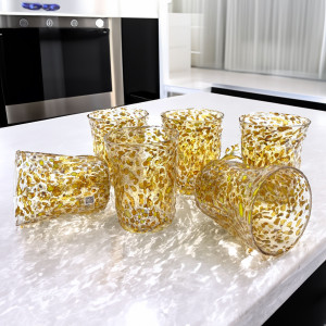 Набор из шести стаканов из муранского стекла ручной работы