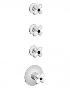 0603B+6003A  Термостатический встраиваемый смеситель для душа, 3/4''3 выпуска 3/4'' ручки впуски 3/4'' Звукоизолированные Fantini Rubinetti I BALOCCHI